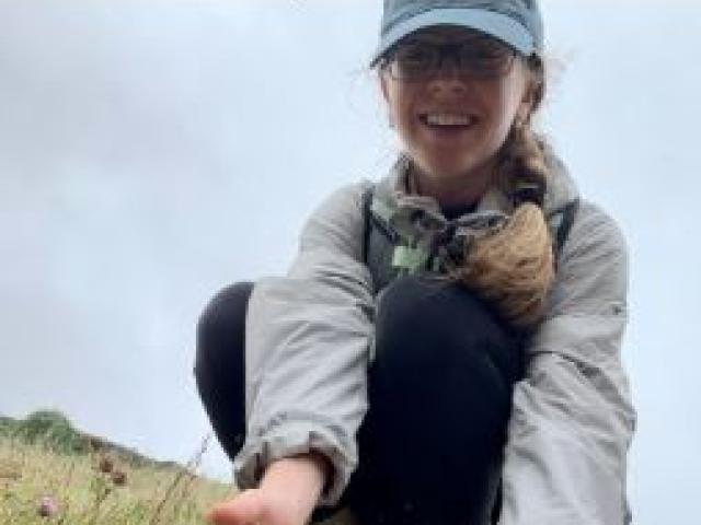 Student in the field